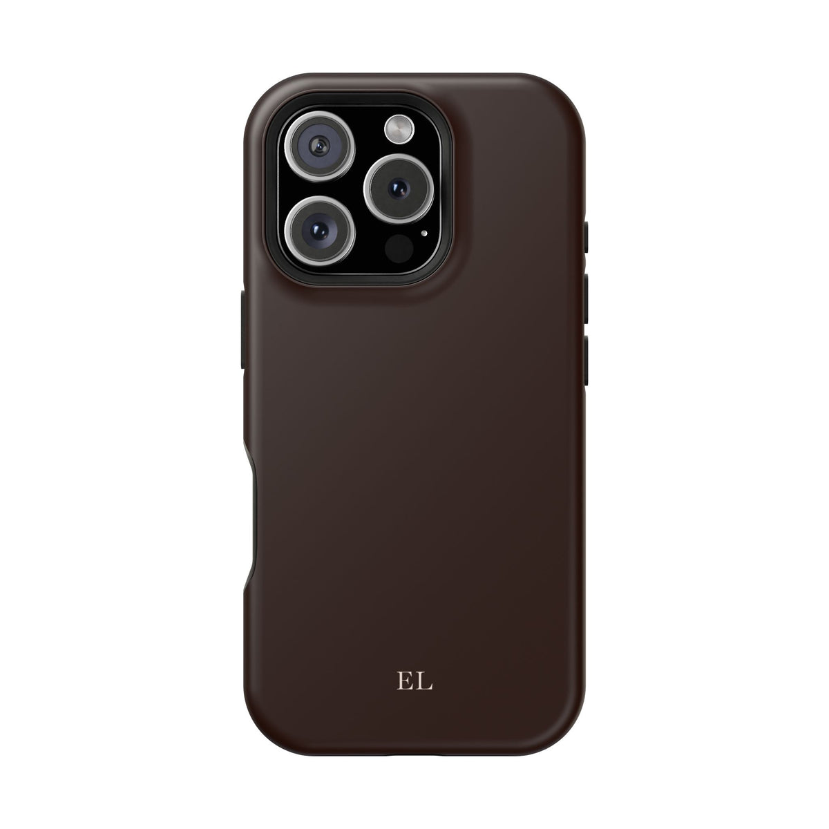 Custom Initials Mocha iPhone Case