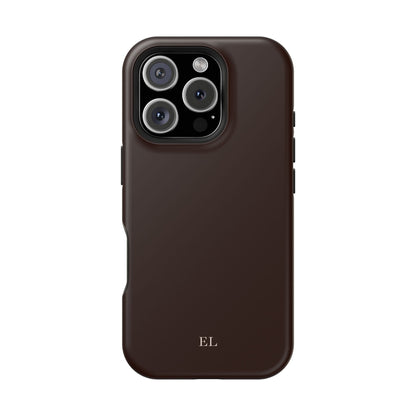 Custom Initials Mocha iPhone Case