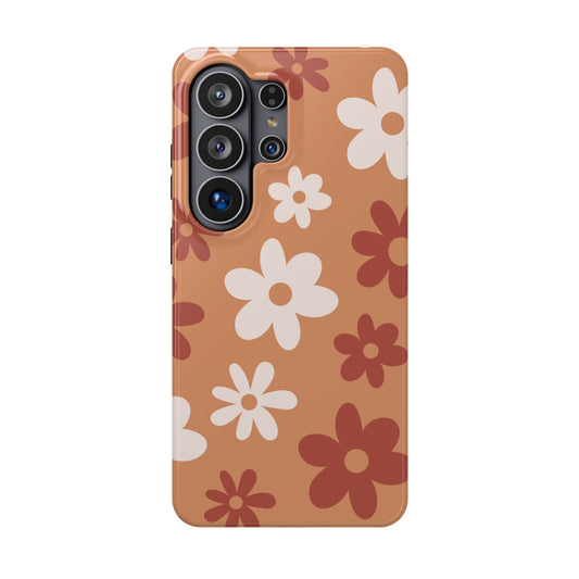 Brown Flower Power Samsung Case