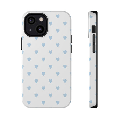 Blue Little Hearts iPhone Case