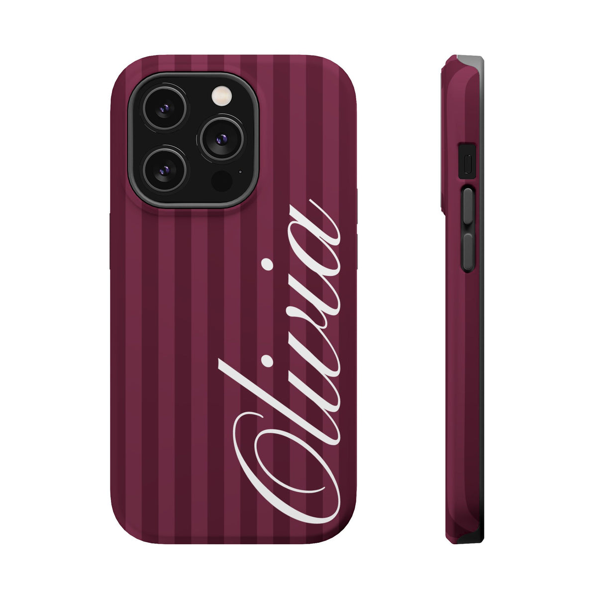 Custom Plum Stripes iPhone Case