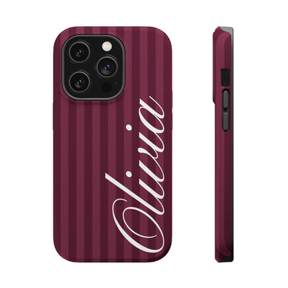 Custom Plum Stripes iPhone Case