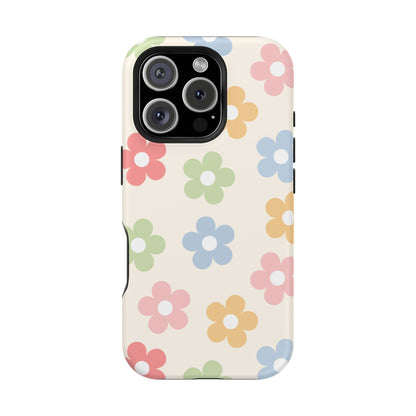 Preppy Retro Flowers iPhone Case