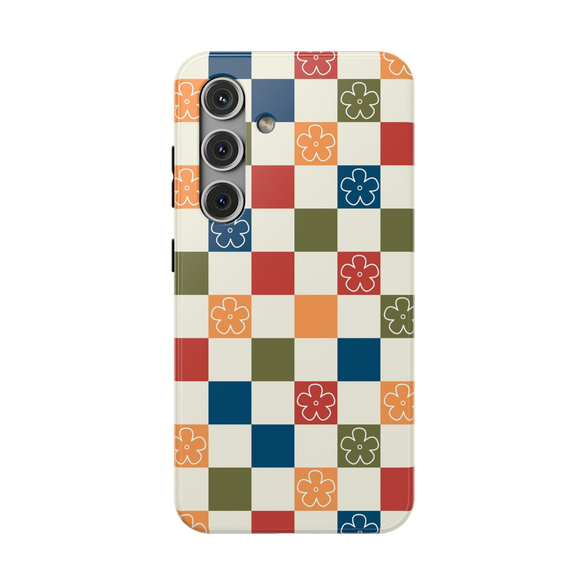 Vintage Flowers Checkered Samsung Case