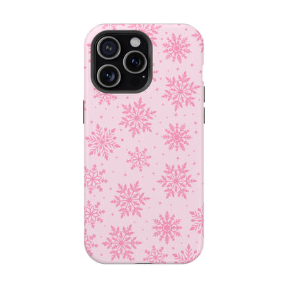 Pink Snowflakes iPhone Case