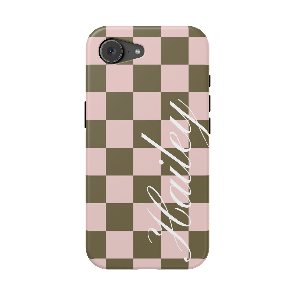 Custom Pistachio Checkered iPhone Case