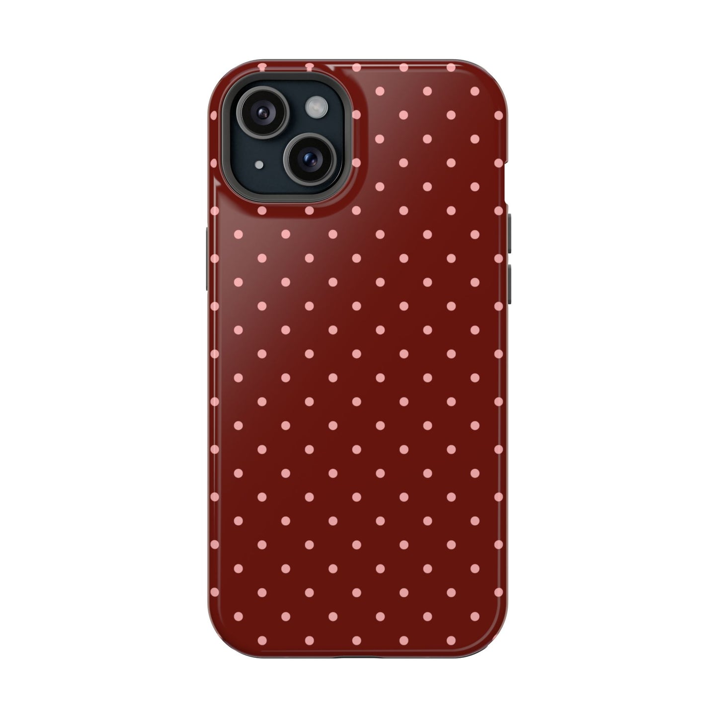 Maroon Mini Dots iPhone Case
