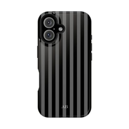 Custom Initials Twilight Stripes iPhone Case