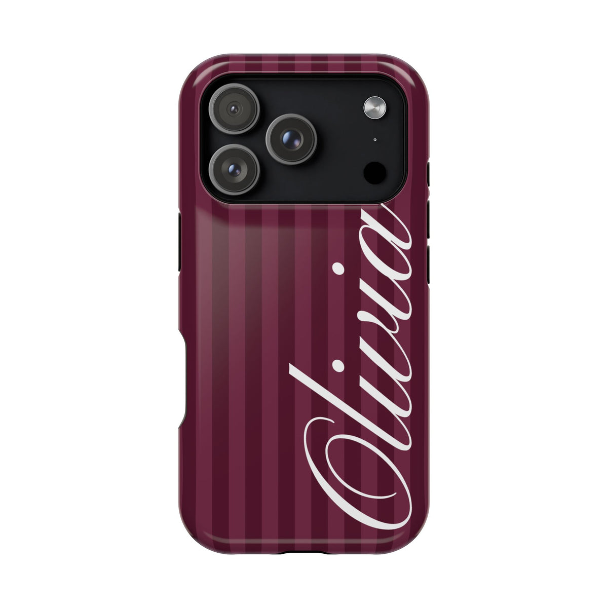 Custom Plum Stripes iPhone Case