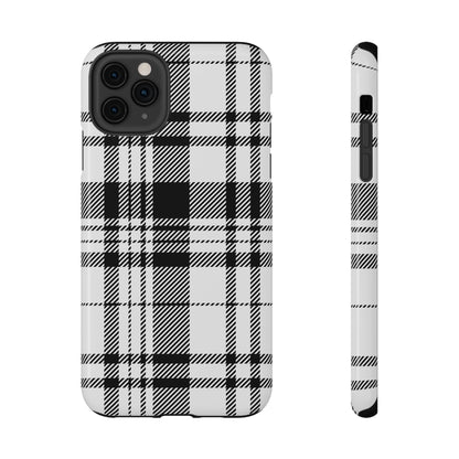 Black Plaid iPhone Case