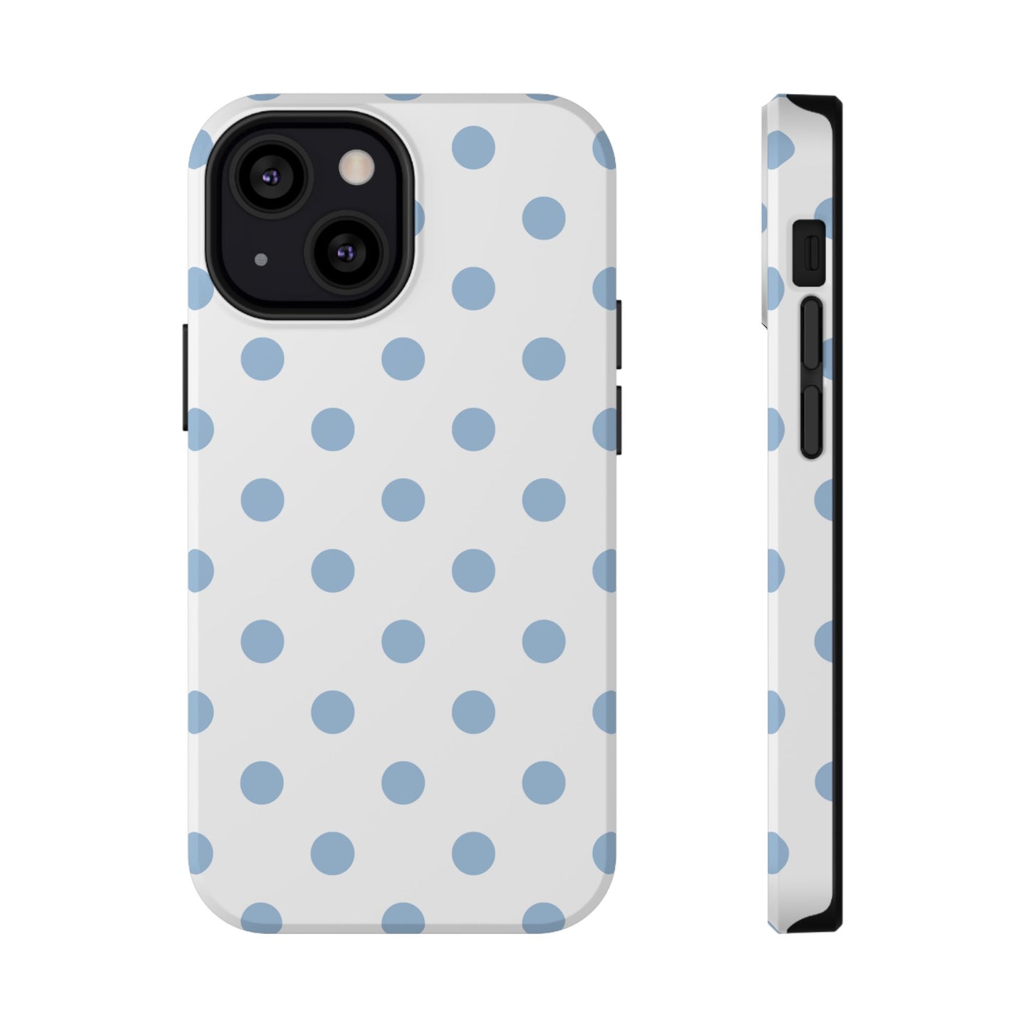 Blue Clouds Polka Dots iPhone Case