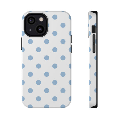 Blue Clouds Polka Dots iPhone Case