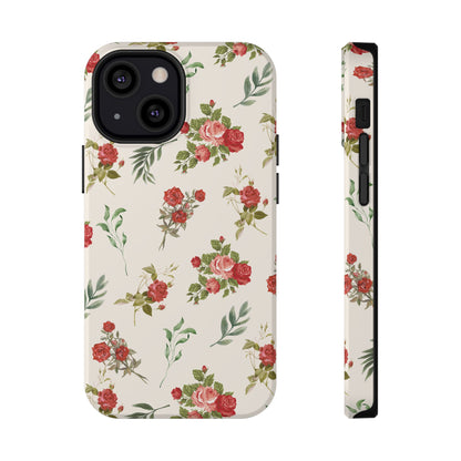 Red Vintage Roses iPhone Case