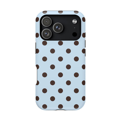 Blueberry Mocha Polka Dots iPhone Case