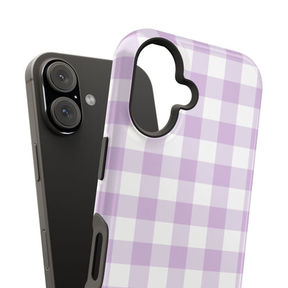 Purple Gingham iPhone Case