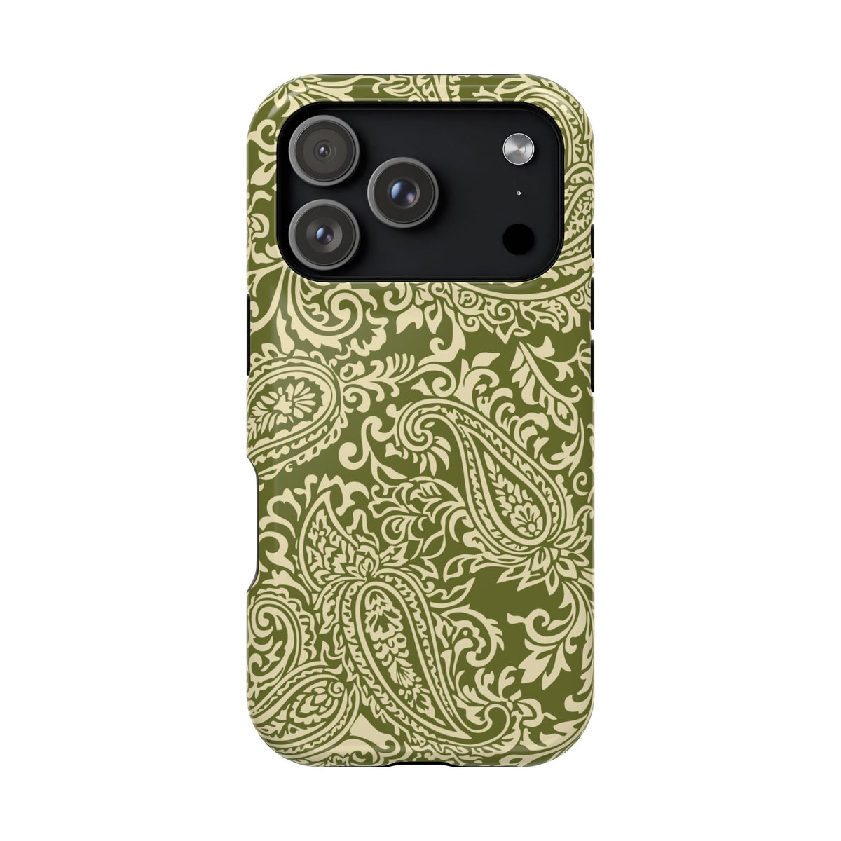 Olive Paisley iPhone Case