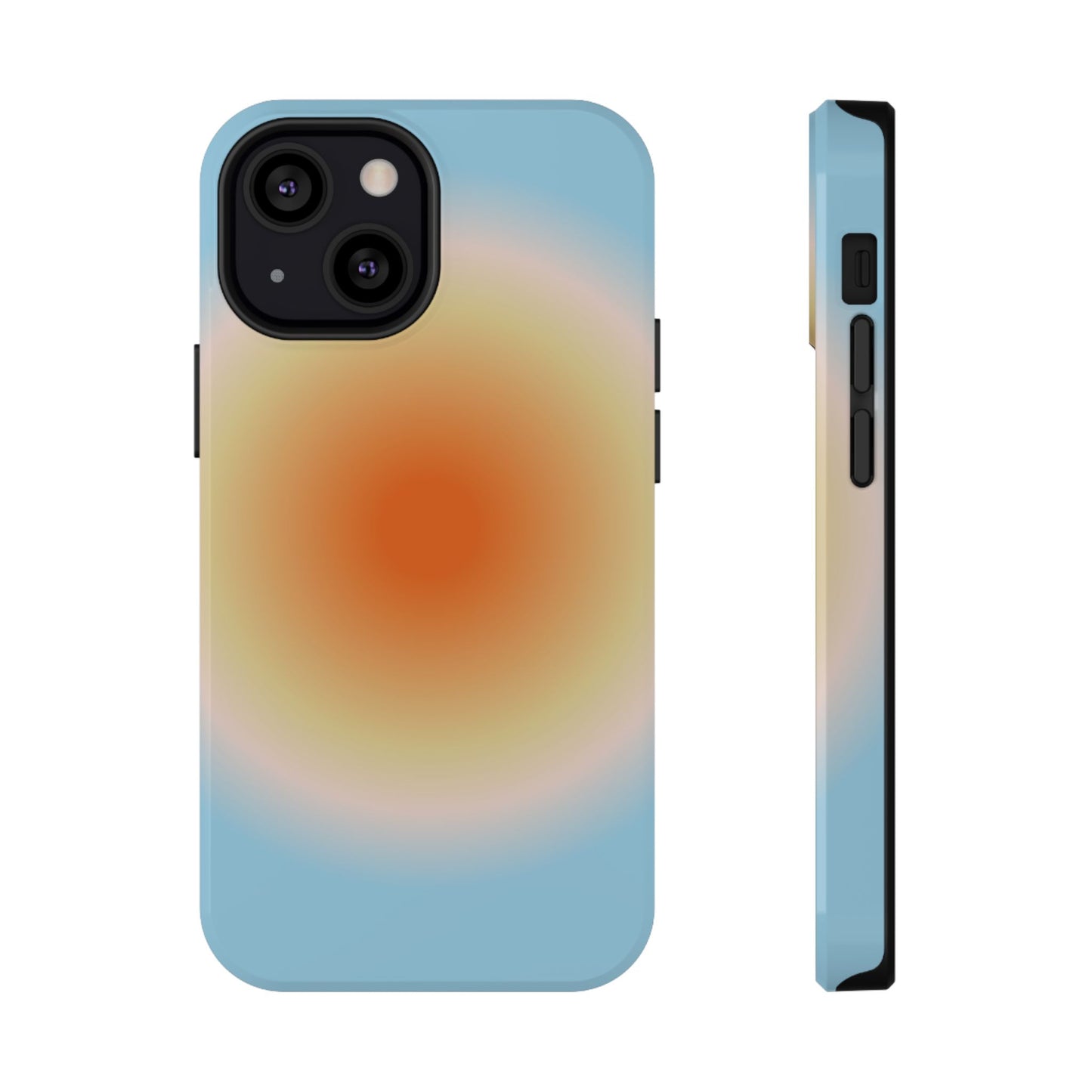 Orange & Blue Aura iPhone Case