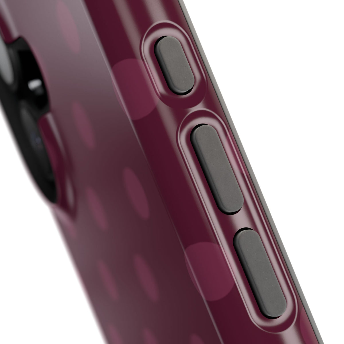 Plum Polka Dots iPhone Case