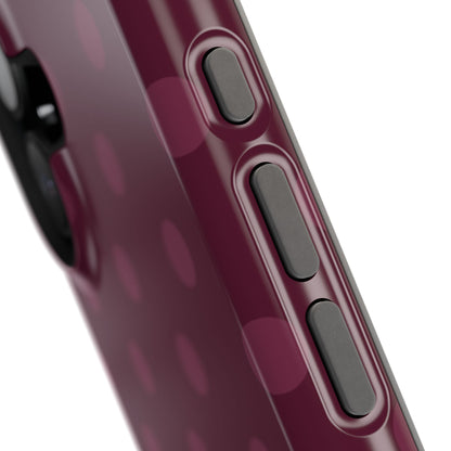 Plum Polka Dots iPhone Case
