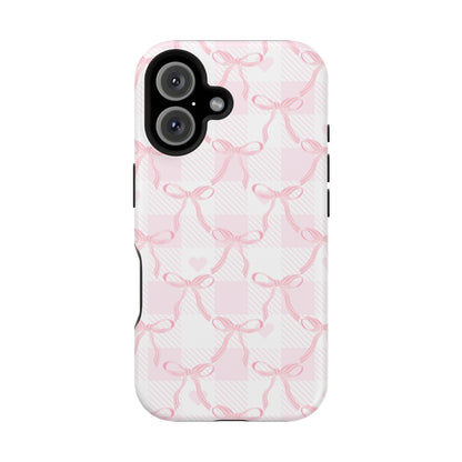 Pink Ribbon Bows iPhone Case