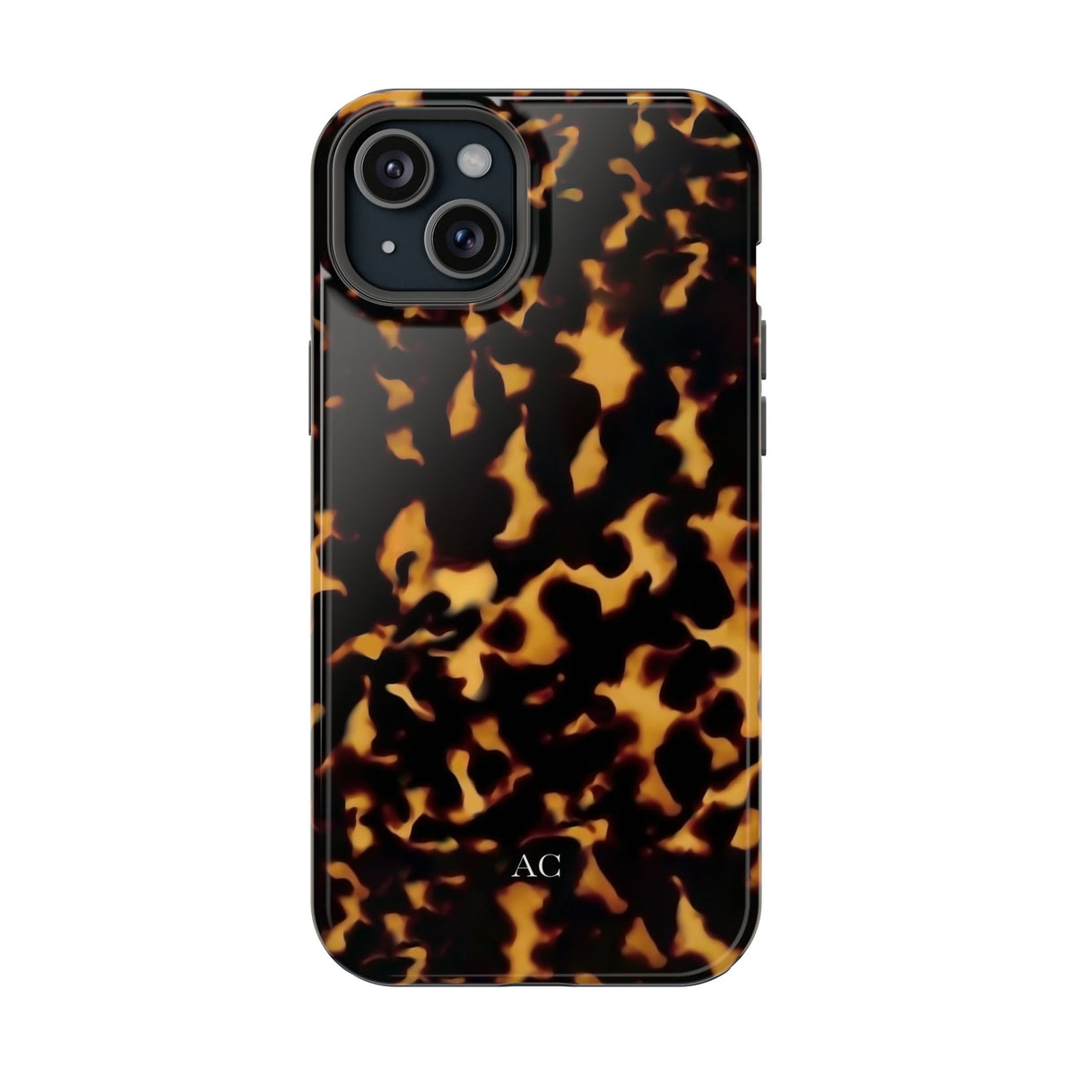 Custom Initials Tortoise iPhone Case