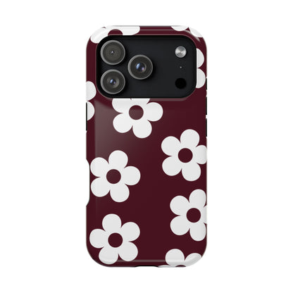 Burgundy Flowers iPhone Case