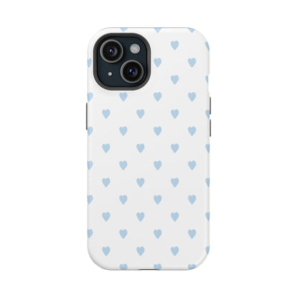 Blue Little Hearts iPhone Case
