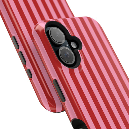 Cherry Blush Stripes iPhone Case
