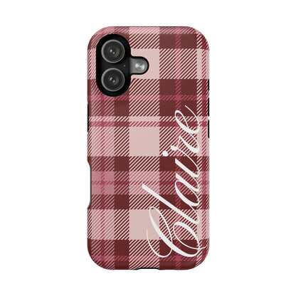 Custom Burgundy Plaid iPhone Case