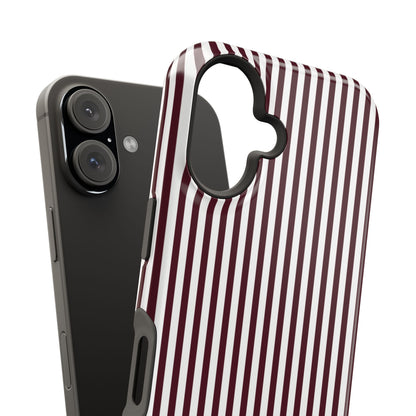 Burgundy Pinstripes iPhone Case