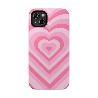 Pink Glowing Hearts iPhone Case
