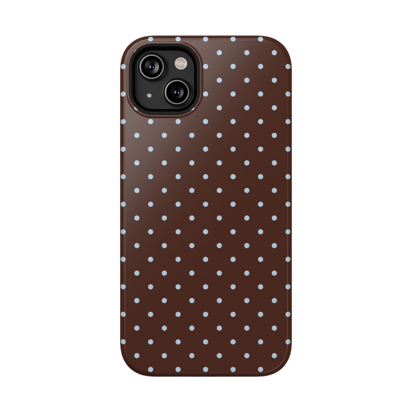 Blue Latte Mini Dots iPhone Case