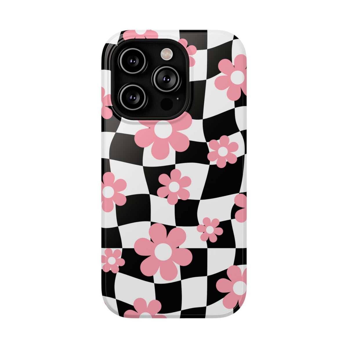 Floral Wavy Checkered iPhone Case from Stella Cases