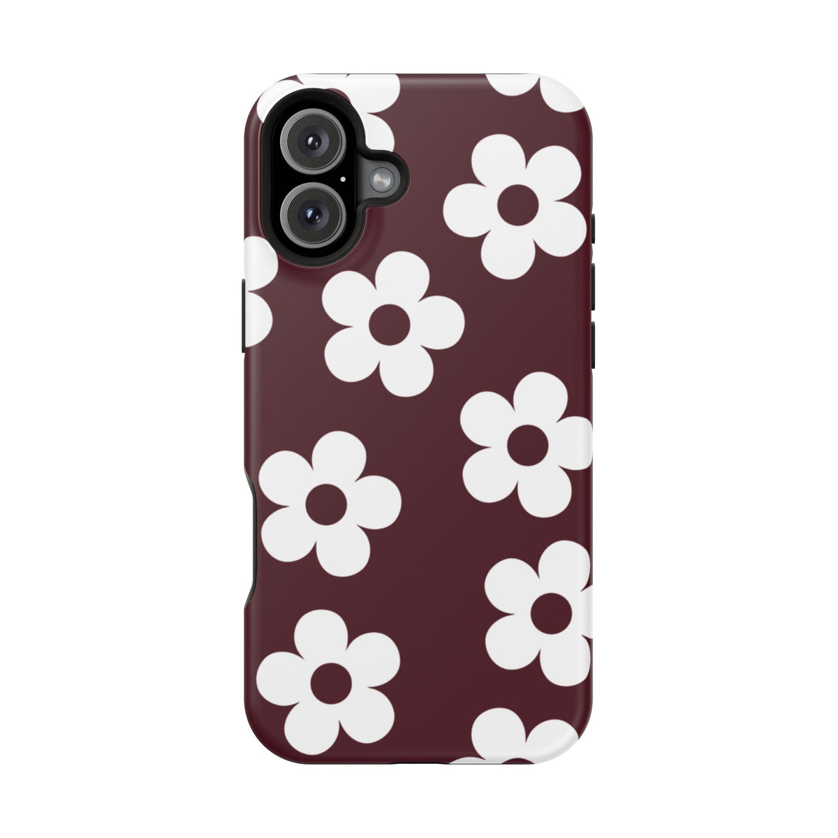 Burgundy Flowers iPhone Case