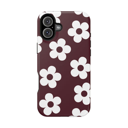 Burgundy Flowers iPhone Case