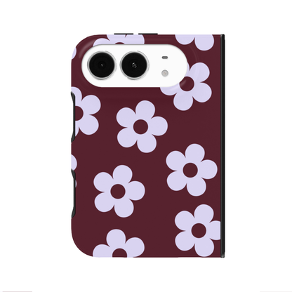 Burgundy & Violet Flowers iPhone Case