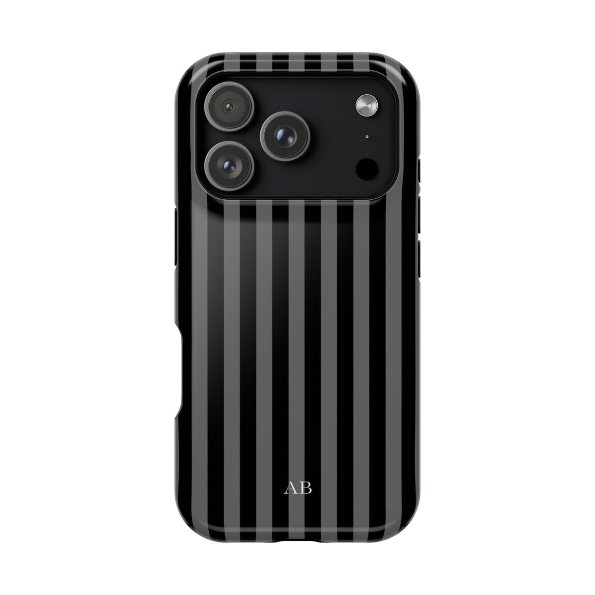 Custom Initials Twilight Stripes iPhone Case