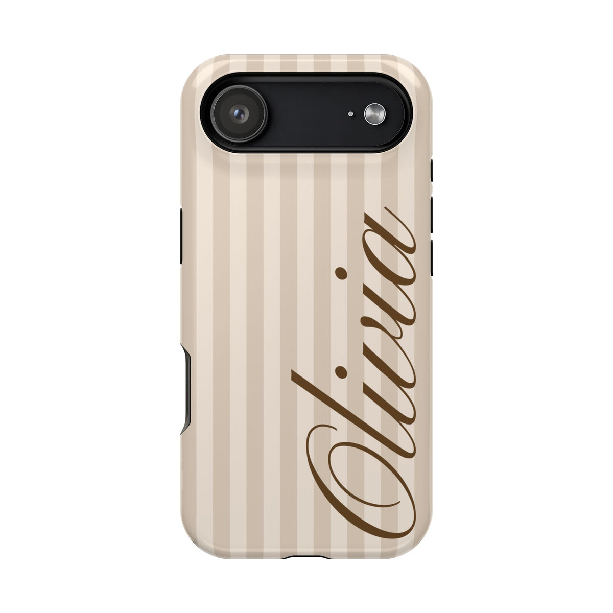 Custom Beige Stripes iPhone Case