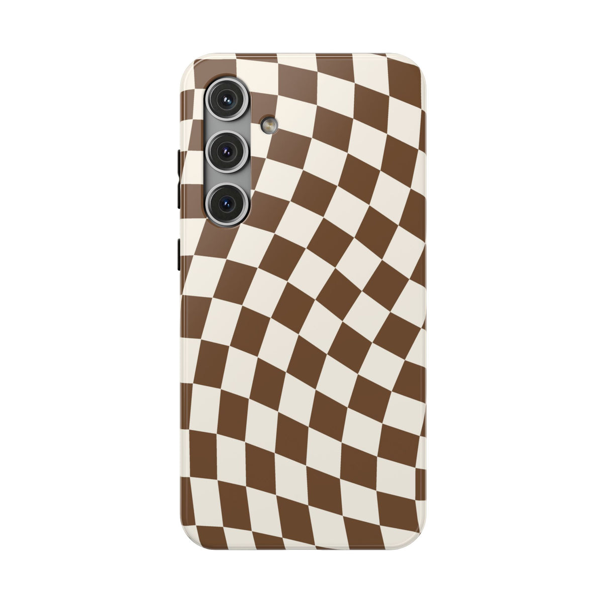 Brown Wavy Checkered Samsung Case