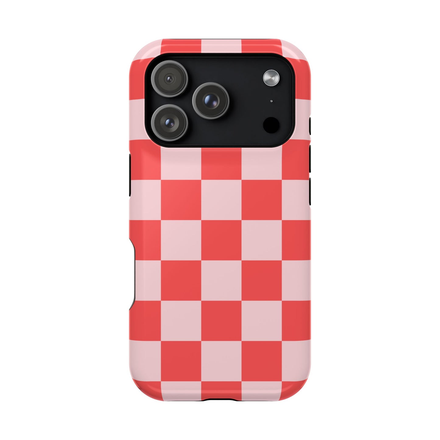 Red & Pink Checkered iPhone Case
