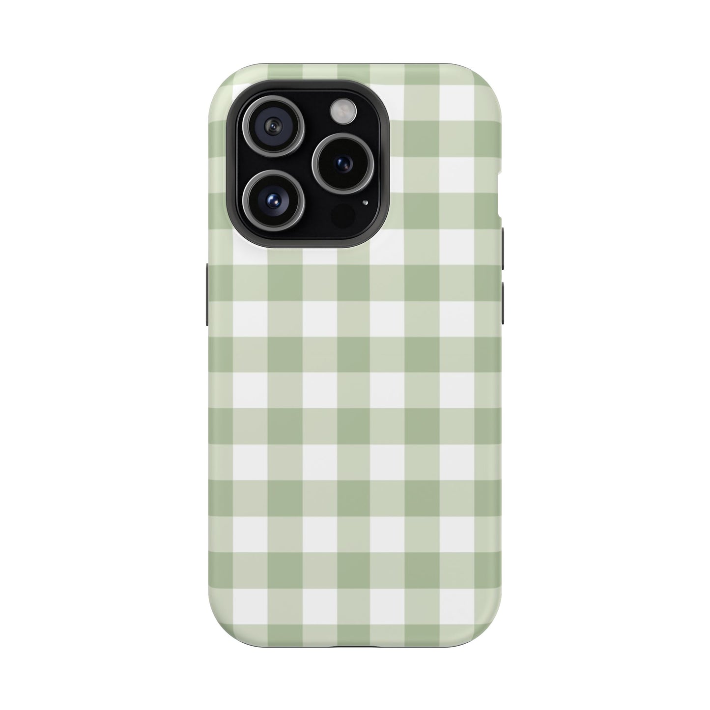Green Gingham iPhone Case