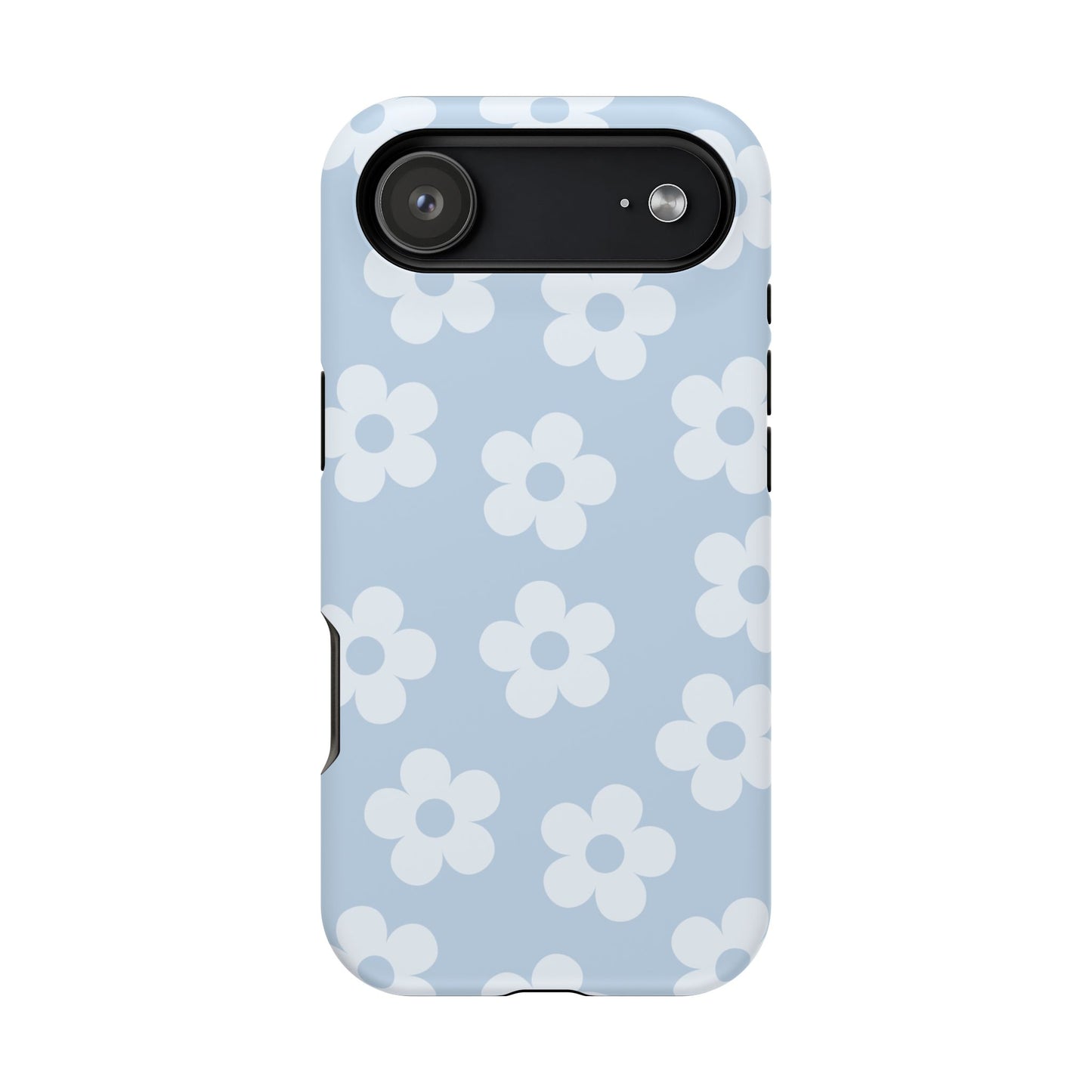 Blue Retro Flowers iPhone Case