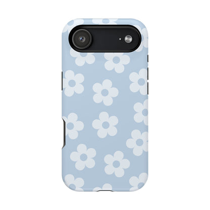 Blue Retro Flowers iPhone Case
