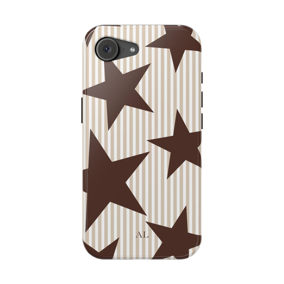Custom Initials Mocha Star iPhone Case