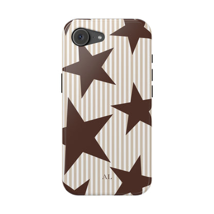 Custom Initials Mocha Star iPhone Case