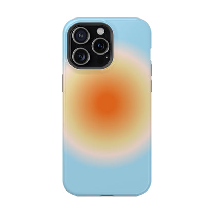 Orange & Blue Aura iPhone Case