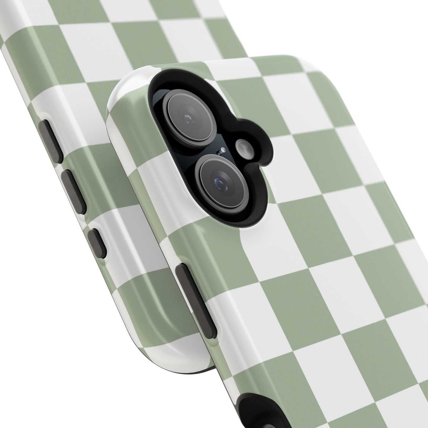 Sage Green Checkered iPhone Case