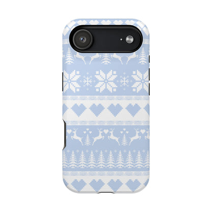 Blue Christmas Sweater iPhone Case