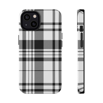 Black Plaid iPhone Case