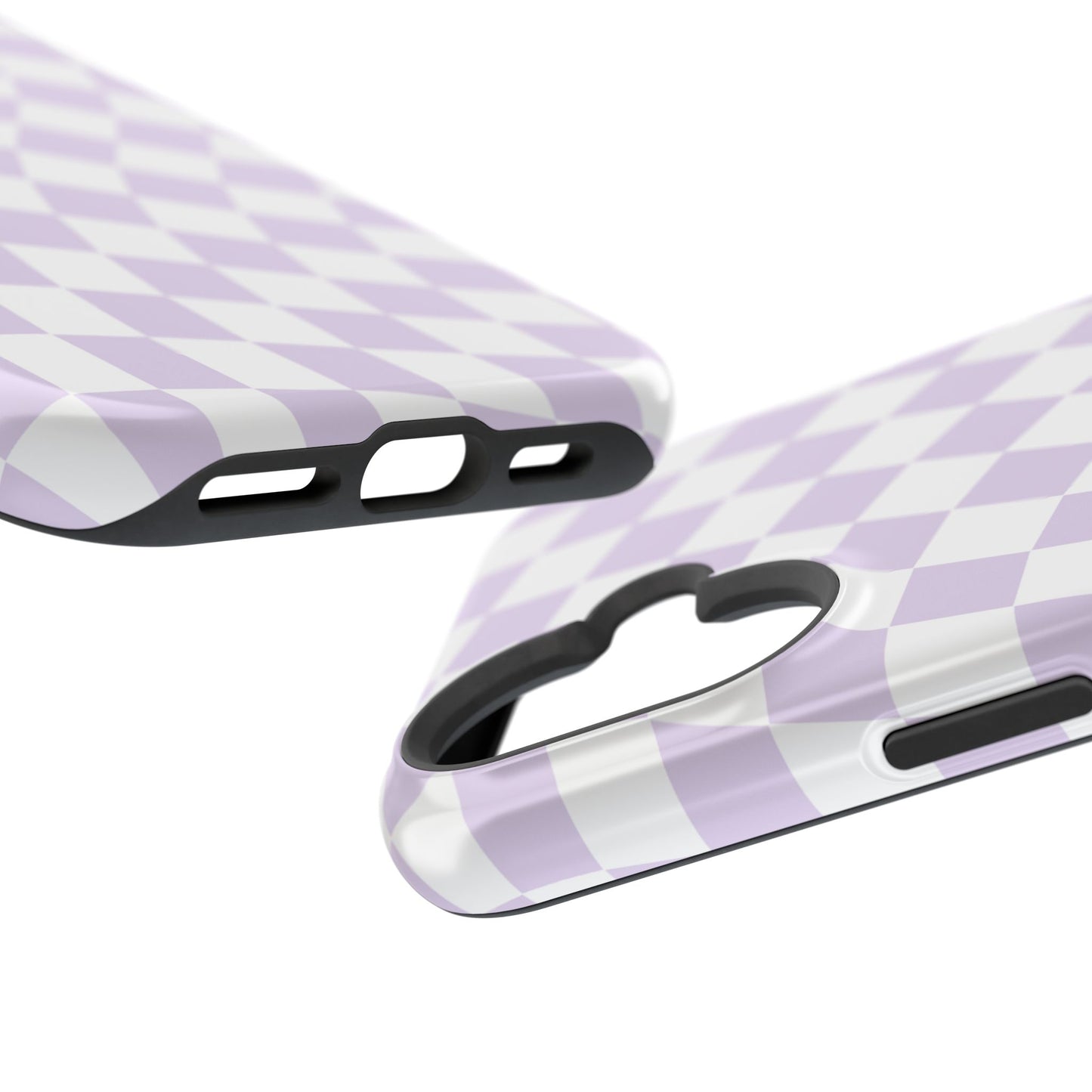 Purple Wavy Checkered iPhone Case